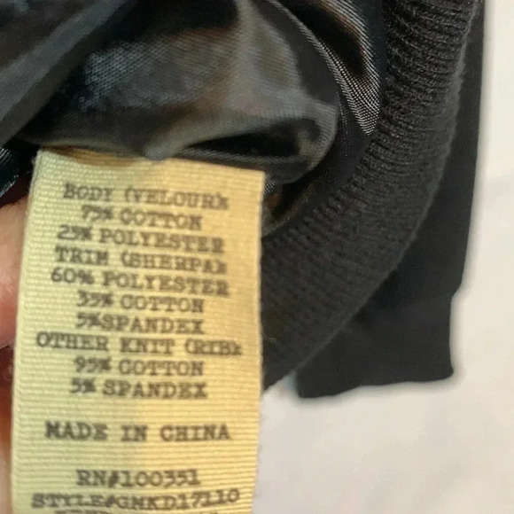 GIMMICKS velour & Sherpa SMALL Snap up Jacket/coat cropped (B) - Picture 6 of 7